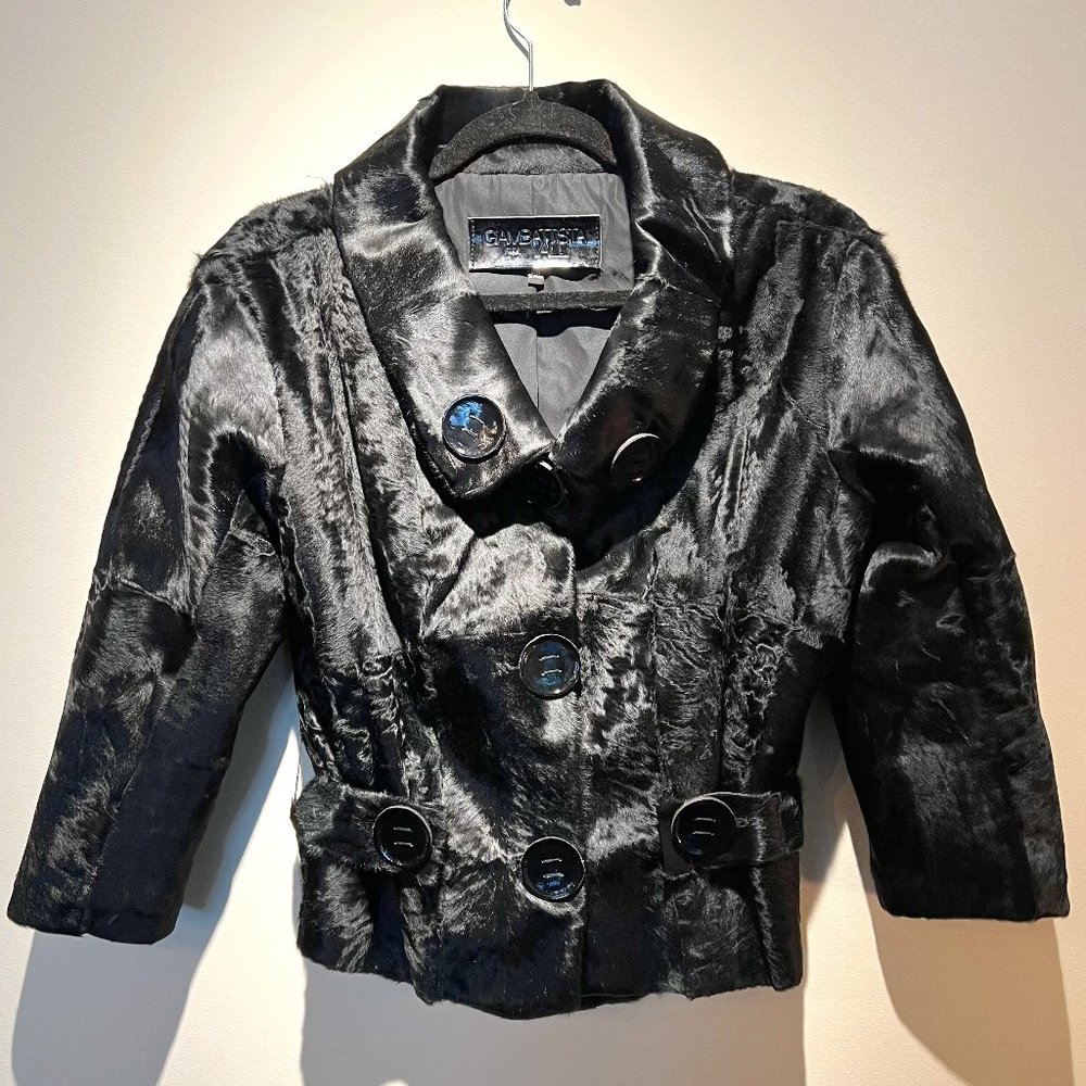 Giambattista Valli Black Xiangao Lamb Jacket Sz 46/L. Used; Good. Made in Italy